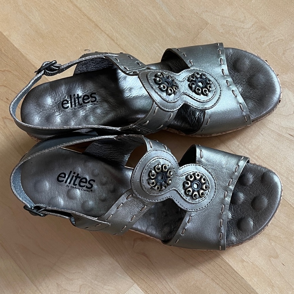 Walking Cradles 8 Metallic Sandals